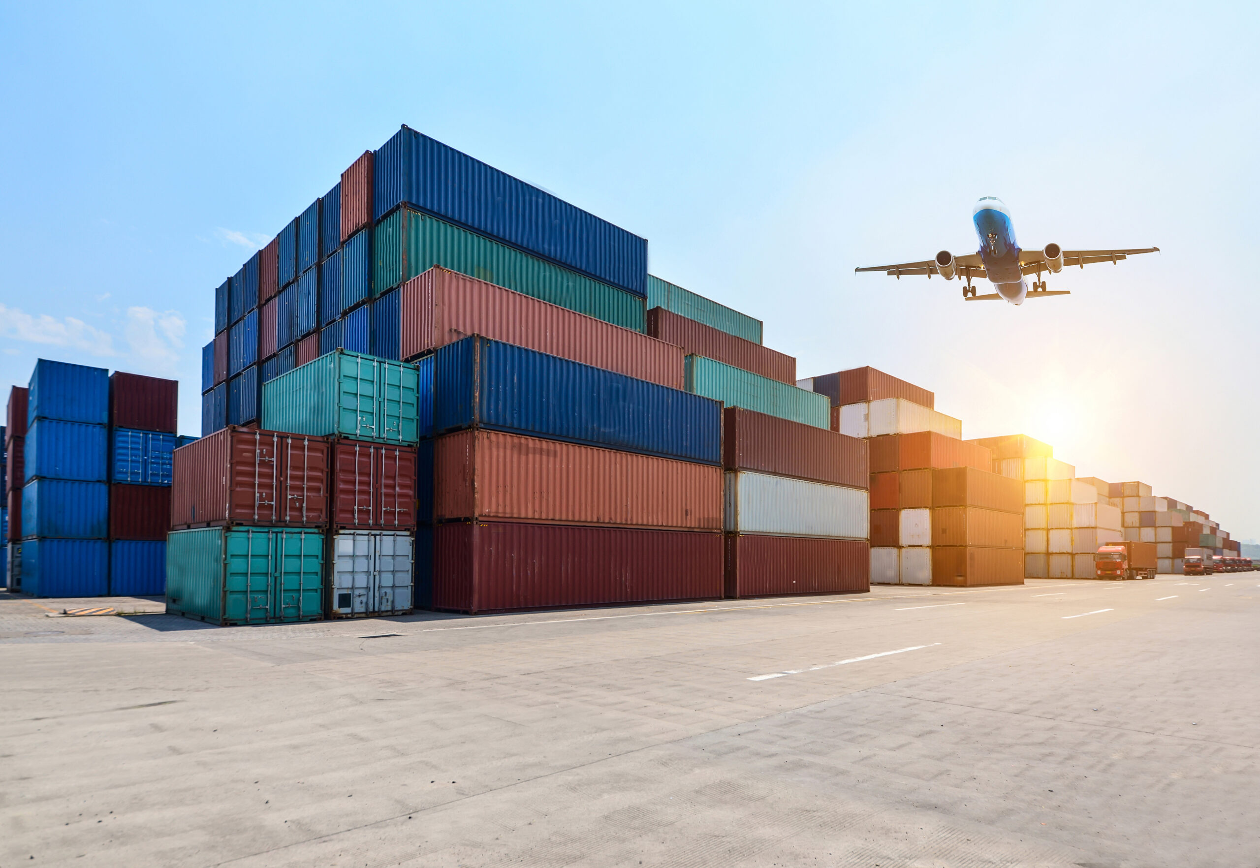 industrial port and container yard
